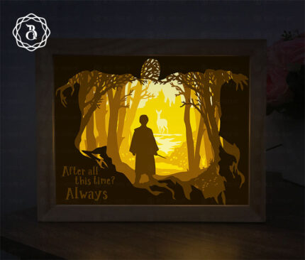 Harry Potter Light Box SVG Files, Paper Cutting Template (8x10in