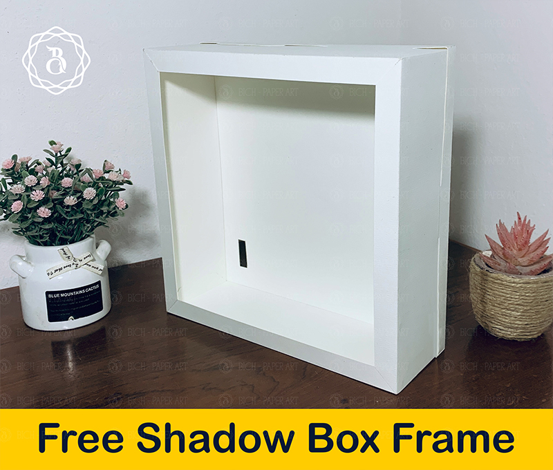Flower Shadow Box SVG, Rose Girl Light Box Template, Light Box SVG Files  (20x20cm) - Bích Artist