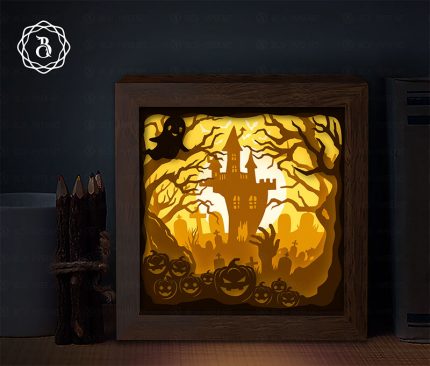 Pumpkin Halloween Shadow Box