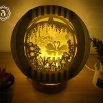 Swan Sphere Pop Up, Paper Cutting Template, 3D Pop-up Card, 3D Shadow box SVG ( 18x18cm)