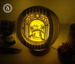Nativity Of Jesus Sphere Pop Up Lamp - Merry Christmas Globe Pop Up - Paper Cutting Template SVG files - Pop-up Card 3D ( 18x18cm)