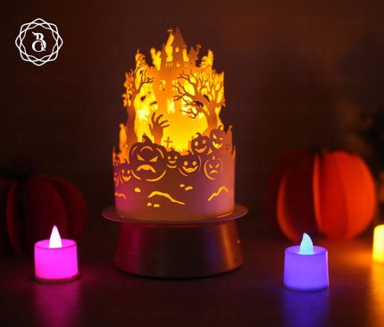Halloween Pumpkin Paper Cut Lamp - Paper Cutting Templates - DIY Halloween Decorations - Halloween Paper Lanterns