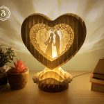 Wedding Heart Pop Up 3D SVG - Paper Cutting Template - Happy Wedding SVG files - Pop up Card 3D ( 20x20cm)