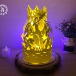 Paper Lantern Pokemon Charizard SVG Files, Cricut Svg, Charizard Silhouette Svg, Paper Cutting Template, Pokemon Lantern SVG