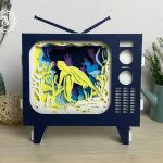 Television Popup 3D Card Sea Turtle SVG, TV Pop-up Card Beautiful Ocean, Animal Pop-up Card 3D Gift
