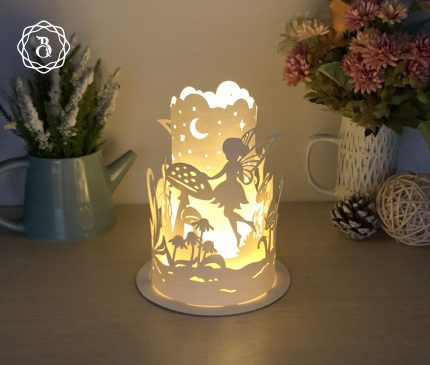 Paper Lanterns Fairy In The Mushroom Forest SVG - Paper Cut Lamp Fairy - Paper Cutting Template - Lantern SVG - DIY Paper Lanterns