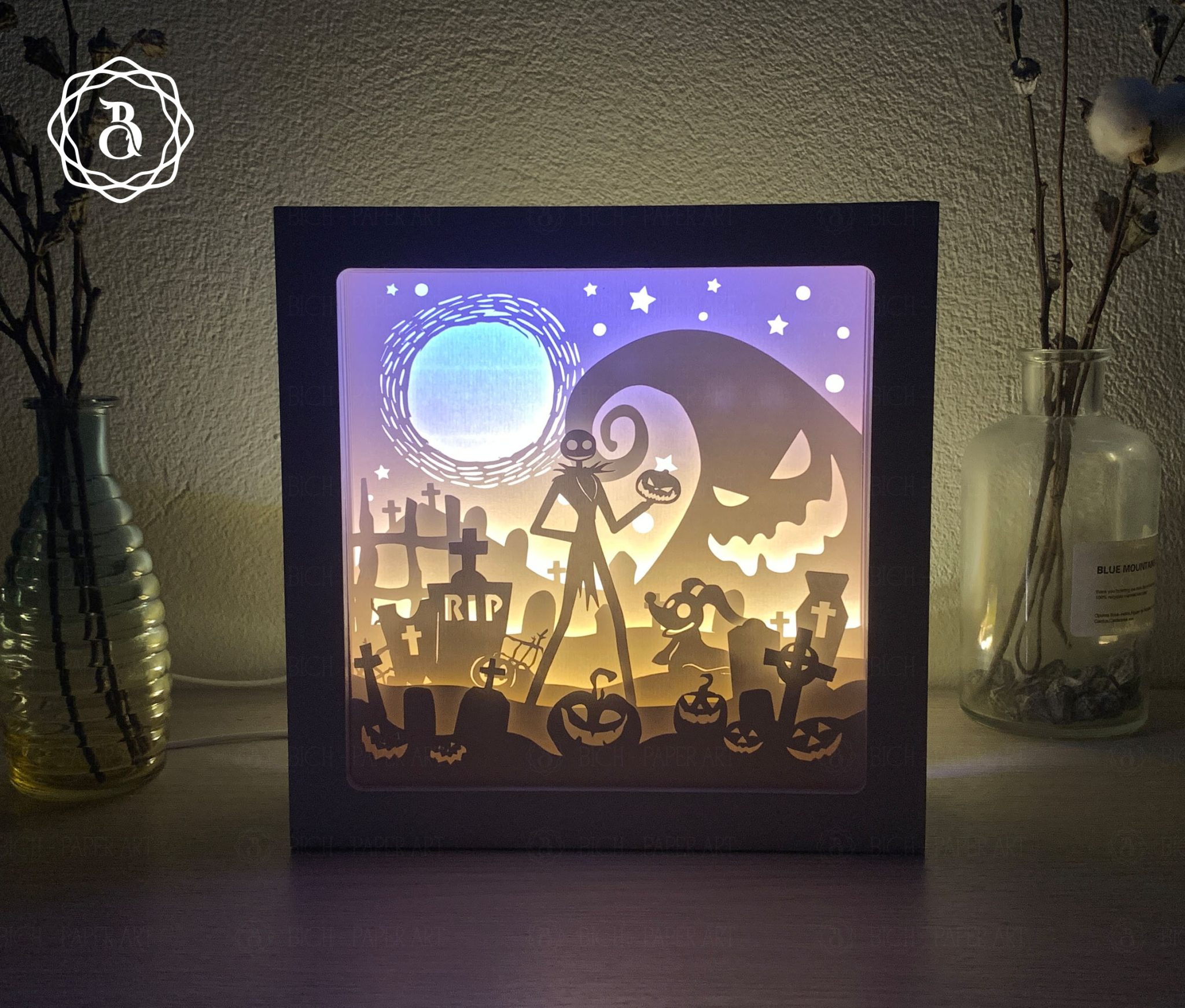 Jack Skellington SVG Cricut Files, Nightmare Before Christmas Shadowbox ...