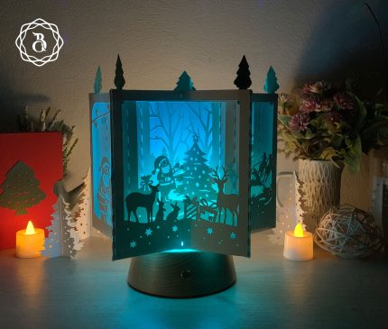 Christmas Santa Claus Book Star Lantern 3D SVG, DIY Paper Lanterns, 3D Paper Star Template, Star Book Paper Craft, Christmas Decorating