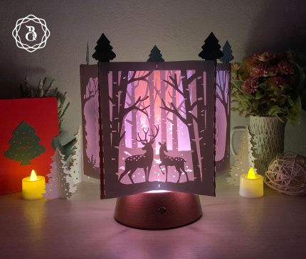 Deer Christmas Book Star Lantern 3D SVG, DIY Paper Lanterns, 3D Paper Star Template, Star Book Paper Craft, Christmas Decorating Handmade